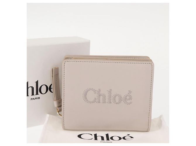 Chloé Chloe Sense Portemonnaie Leder Ivory - Ansicht 12