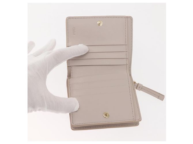Chloé Chloe Sense Portemonnaie Leder Ivory - Ansicht 8