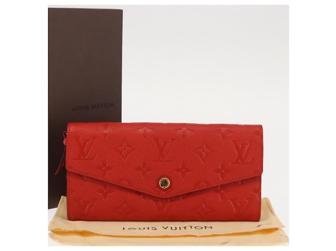 LOUIS VUITTON Monogram Empreinte Portefeuille Curieuse Red M60300 - vista 12