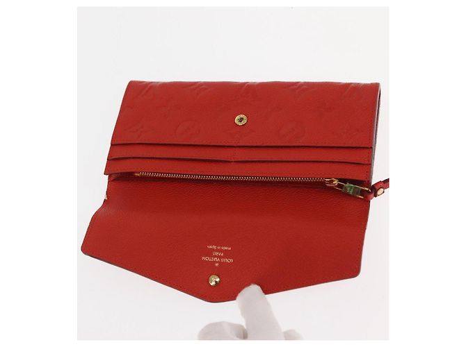 LOUIS VUITTON Monogram Empreinte Portefeuille Curieuse Red M60300 - vista 8