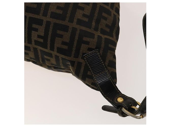 FENDI Zucca Canvas Rucksack Braun Schwarz gold - Ansicht 15
