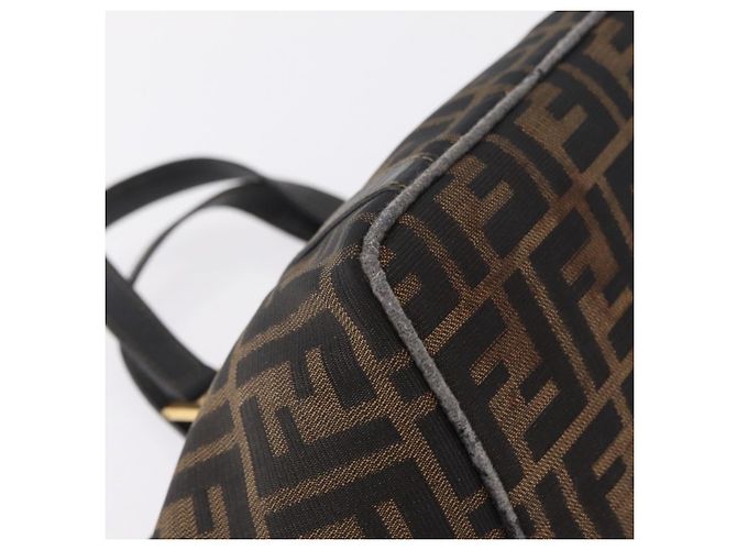 FENDI Zucca Canvas Hand Bag Black Brown - vista 9
