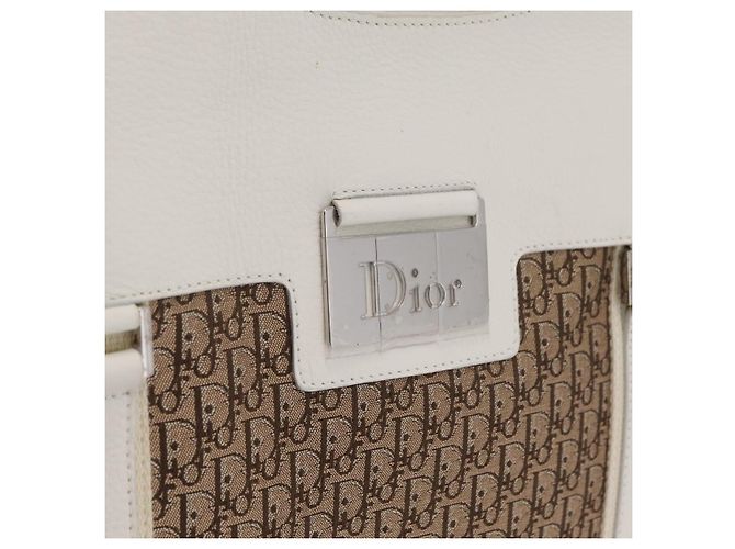 Christian Dior Trotter Canvas Tote Bag Beige Silver - Ansicht 16