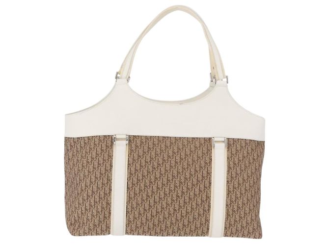 Christian Dior Trotter Canvas Tote Bag Beige Silver - Ansicht 3
