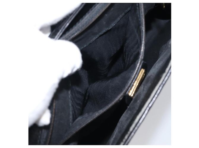 GUCCI GG Canvas Shoulder Bag Black Gold 004 49 0195 - vista 20