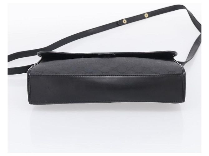 GUCCI GG Canvas Shoulder Bag Black Gold 004 49 0195 - vista 9