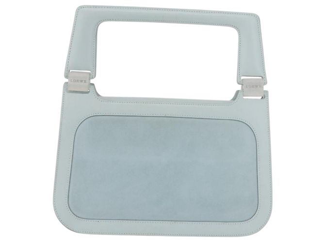 LOEWE Handtasche Wildleder Hellblau Gold - Ansicht 13