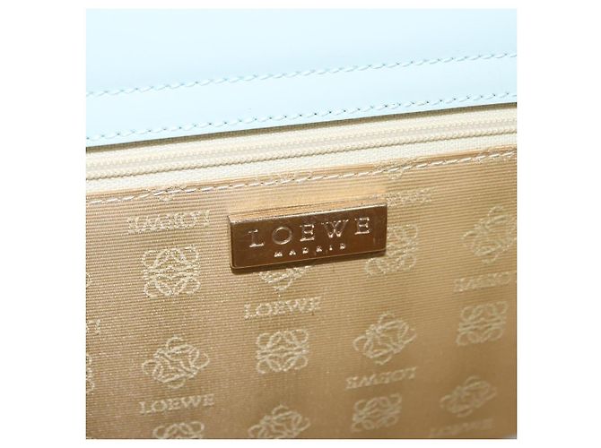 LOEWE Handtasche Wildleder Hellblau Gold - Ansicht 21