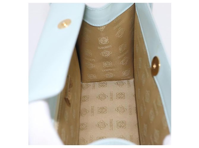 LOEWE Handtasche Wildleder Hellblau Gold - Ansicht 22