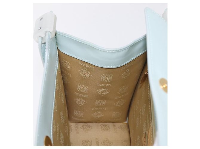 LOEWE Handtasche Wildleder Hellblau Gold - Ansicht 23