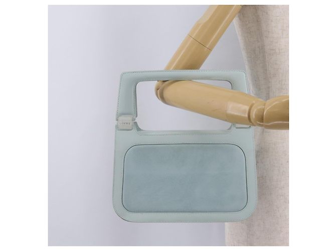 LOEWE Handtasche Wildleder Hellblau Gold - Ansicht 26