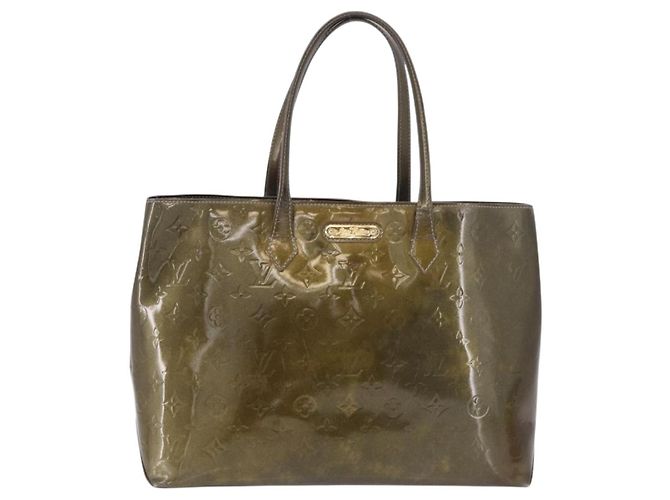LOUIS VUITTON Monogram Vernis Wilshire PM Bag Gris Art Deco M91627 - vista 13