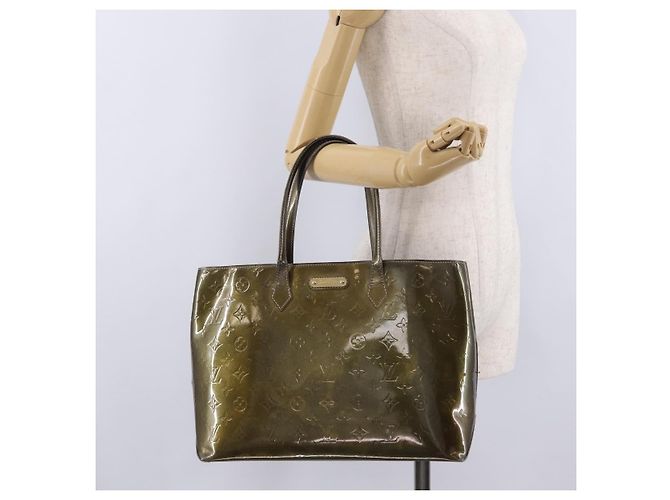 LOUIS VUITTON Monogram Vernis Wilshire PM Bag Gris Art Deco M91627 - vista 25