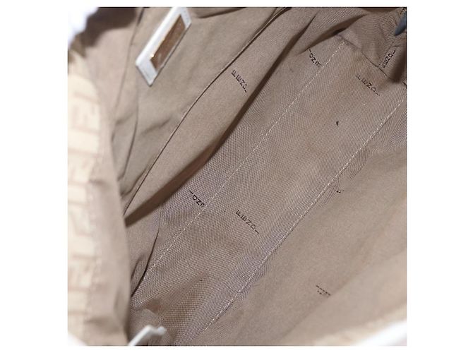 FENDI Zucchino Canvas Hand Bag Beige Gold - vista 11
