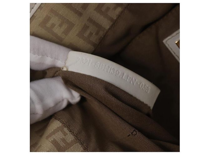 FENDI Zucchino Canvas Hand Bag Beige Gold - vista 12