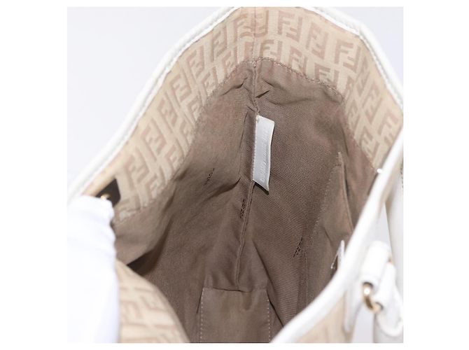 FENDI Zucchino Canvas Hand Bag Beige Gold - vista 22