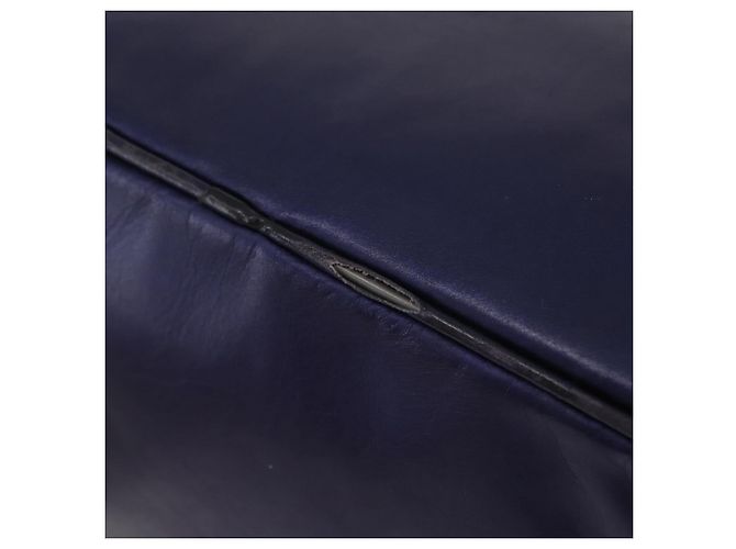 LOEWE Chain Hand Bag Leather Navy Gold - vista 10