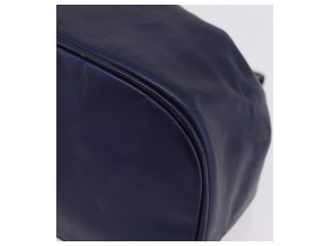 LOEWE Chain Hand Bag Leather Navy Gold - vista 15