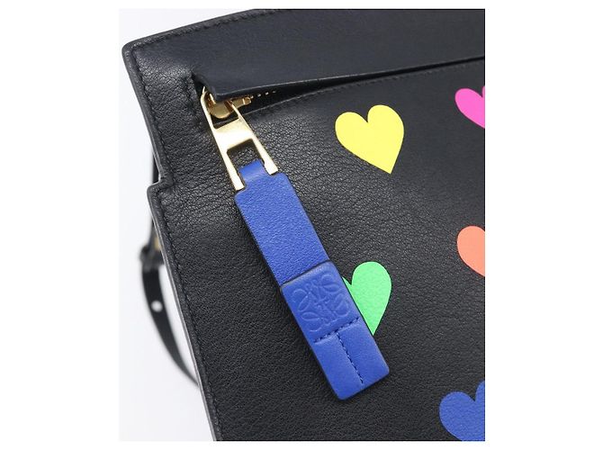 LOEWE Shoulder Bag Leather Black Gold - vista 16