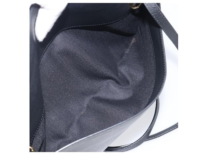 LOEWE Shoulder Bag Leather Black Gold - vista 24