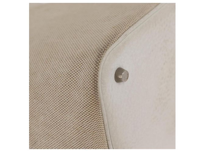 Hermès HERMES Picotan MM Hand Bag Canvas Beige Silver - vista 15