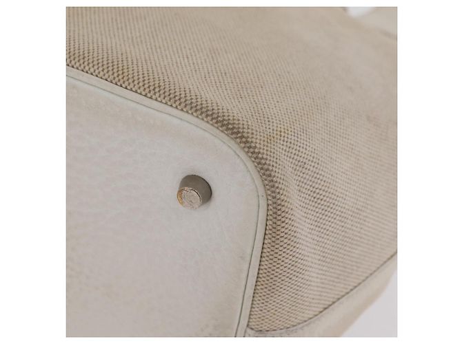 Hermès HERMES Picotan MM Hand Bag Canvas Beige Silver - vista 16