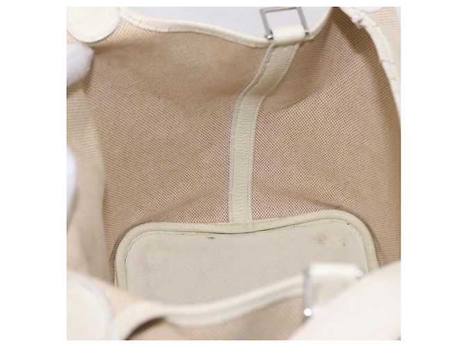 Hermès HERMES Picotan MM Hand Bag Canvas Beige Silver - vista 20