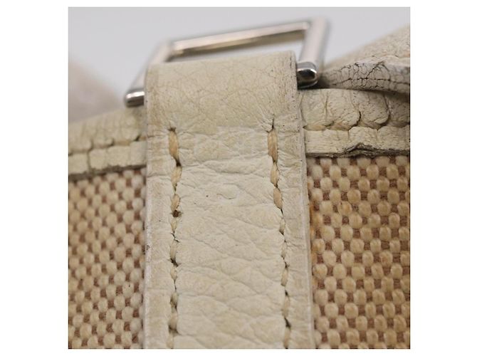 Hermès HERMES Picotan MM Hand Bag Canvas Beige Silver - vista 22