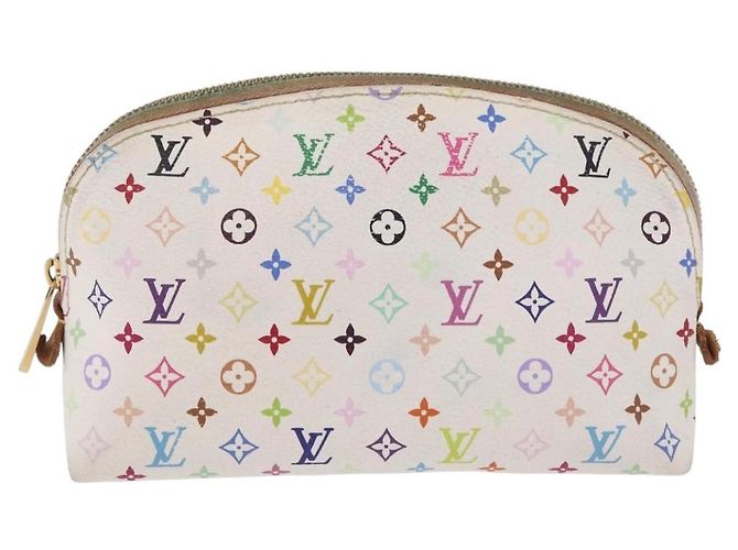 LOUIS VUITTON Monogram Multicolor Pochette PM Pouch White M47354 LV - vista 2
