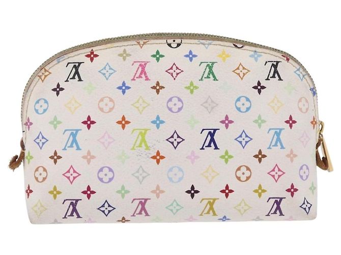 LOUIS VUITTON Monogram Multicolor Pochette PM Pouch White M47354 LV - vista 3