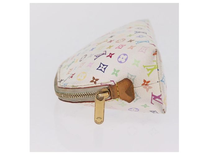 LOUIS VUITTON Monogram Multicolor Pochette PM Pouch White M47354 LV - vista 5