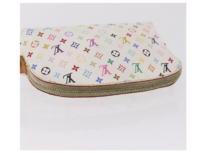 LOUIS VUITTON Monogram Multicolor Pochette PM Pouch White M47354 LV - vista 6