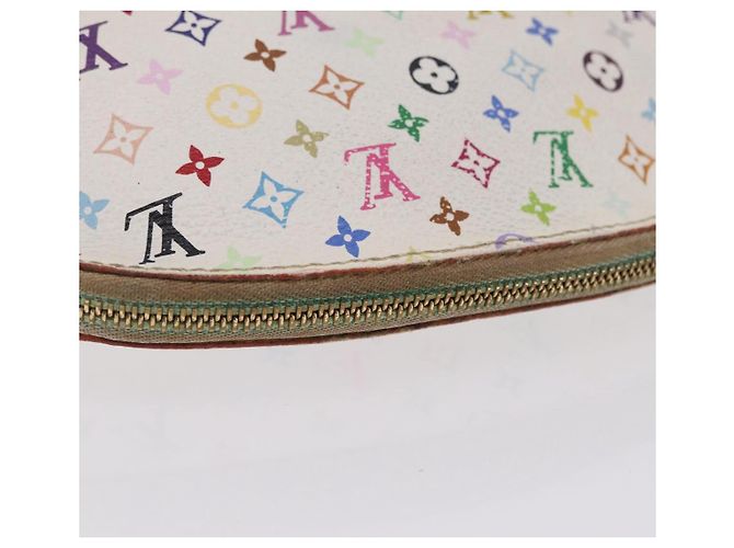 LOUIS VUITTON Monogram Multicolor Pochette PM Pouch White M47354 LV - vista 7