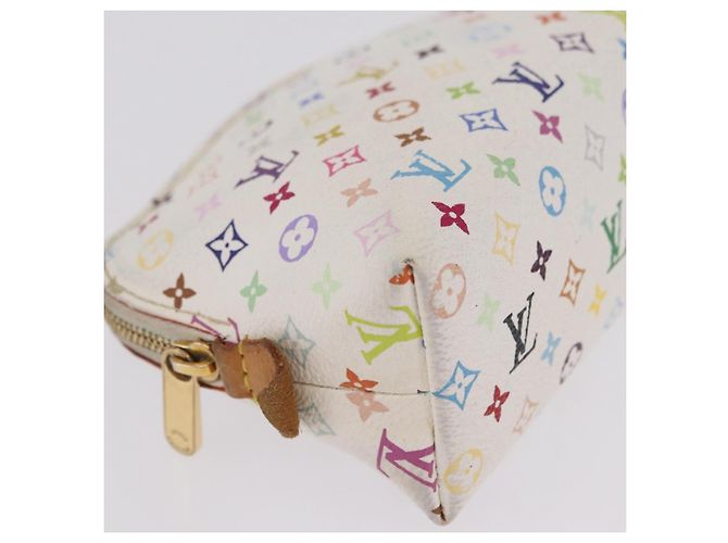 LOUIS VUITTON Monogram Multicolor Pochette PM Pouch White M47354 LV - vista 9