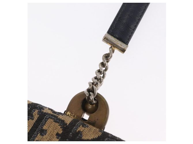 Christian Dior Trotter Canvas Shoulder Bag Navy Gold - vista 10
