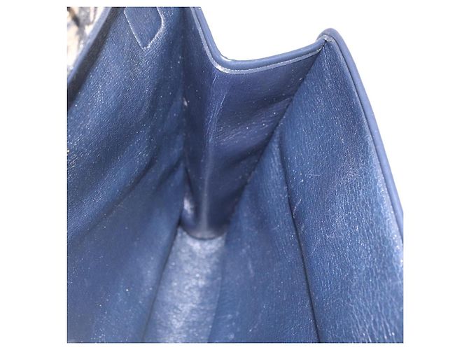 Christian Dior Trotter Canvas Shoulder Bag Navy Gold - vista 22