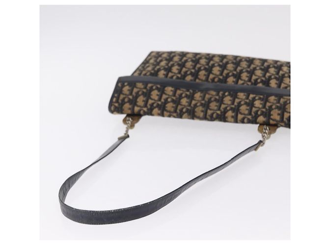 Christian Dior Trotter Canvas Shoulder Bag Navy Gold - vista 7