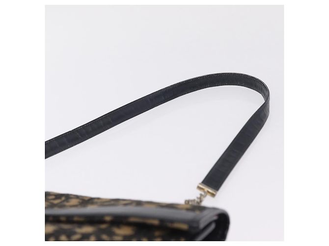 Christian Dior Trotter Canvas Shoulder Bag Navy Gold - vista 8