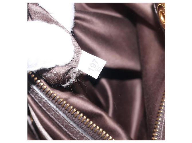 Miu Miu Hand Bag Leather 2way Gray Gold - vista 29