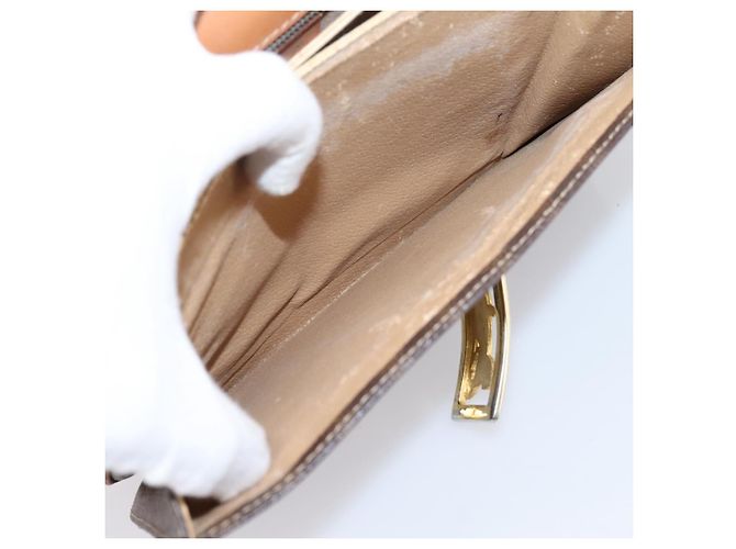 Céline CELINE Macadam Canvas Horse Carriage Bag PVC Leather Brown Gold - vista 24