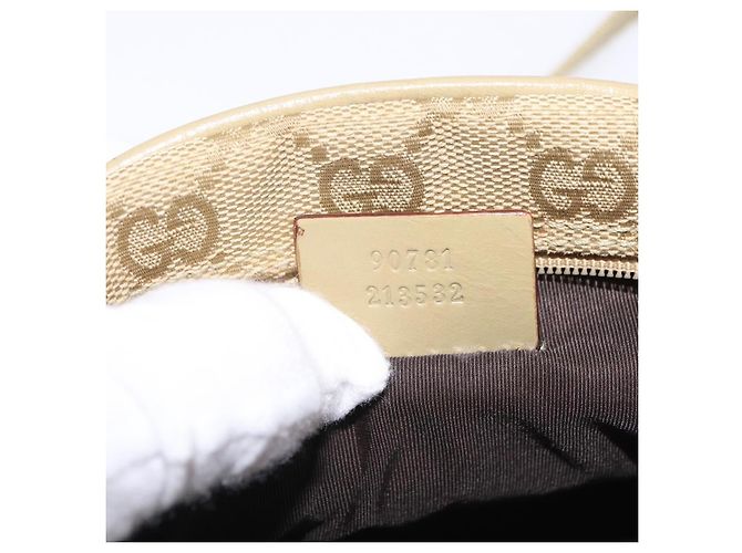 GUCCI GG Canvas Shoulder Bag Beige Gold 90781 - vista 21