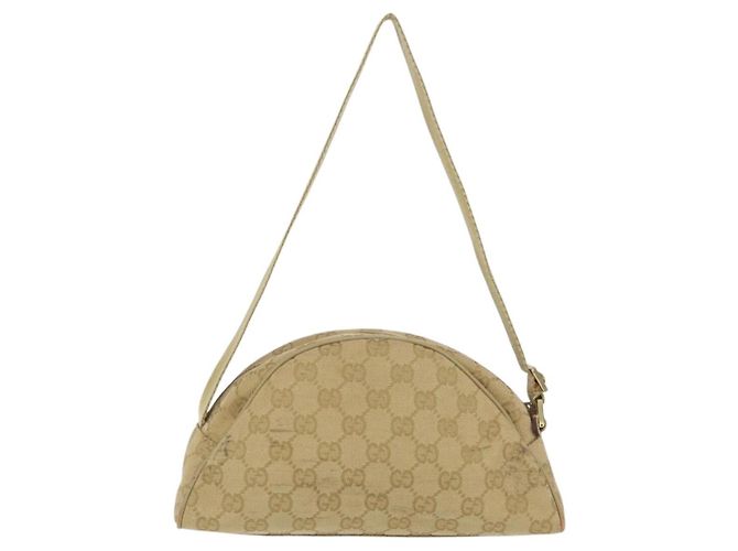 GUCCI GG Canvas Shoulder Bag Beige Gold 90781 - vista 3