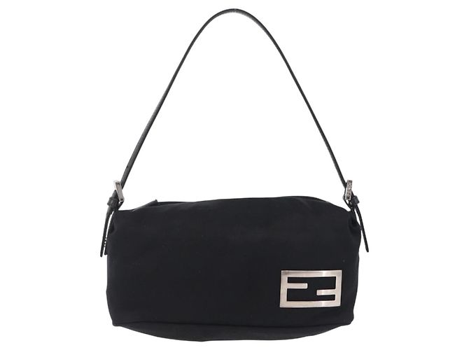 FENDI Accessory Pouch Cotton jersey Black Silver - vista 2