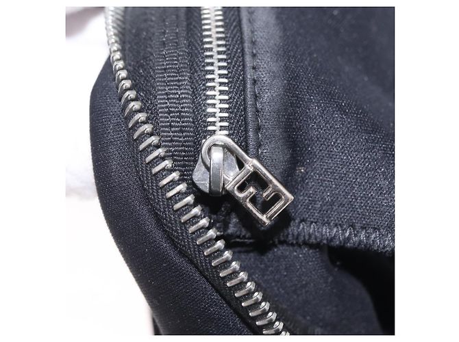 FENDI Accessory Pouch Cotton jersey Black Silver - vista 23