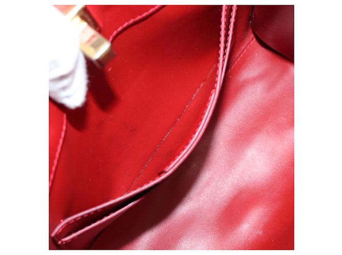 Salvatore Ferragamo Gancini Studio Bag Leather 2way Red Gold - vista 21