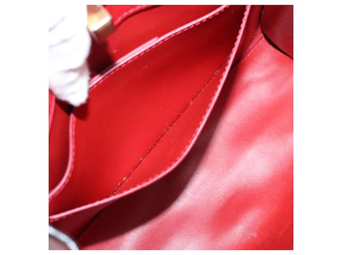 Salvatore Ferragamo Gancini Studio Bag Leather 2way Red Gold - vista 22