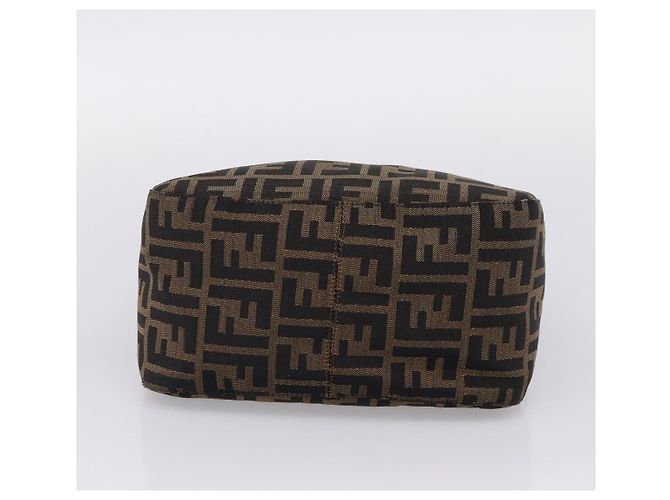FENDI Zucca Canvas Mamma Baguette Shoulder Bag Brown Black 264260 - vista 9