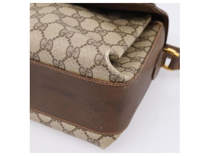 GUCCI GG Supreme Web Sherry Line Bag PVC Beige Gold 164 02 084 - vista 10