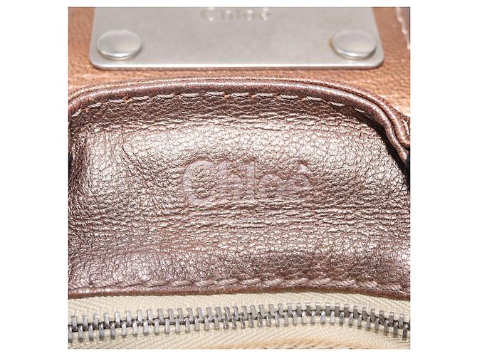 Chloé Chloe Paddington Hand Bag Leather Brown Silver - vista 21