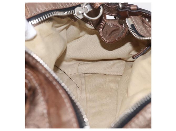 Chloé Chloe Paddington Hand Bag Leather Brown Silver - vista 24